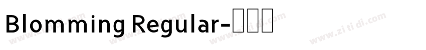 Blomming Regular字体转换